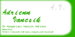 adrienn vancsik business card